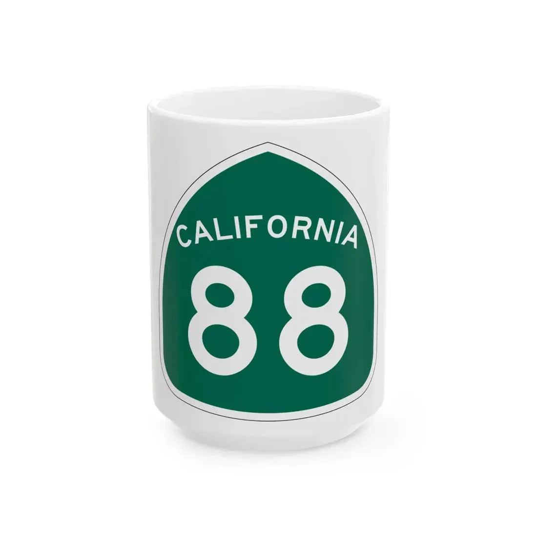 California 88 (California) (Road Sign) White Coffee Mug 15oz - Go Mug Yourself