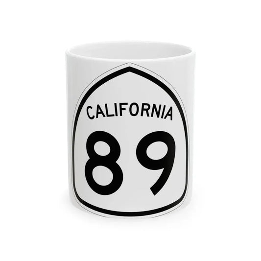 California 89 1957 (California) (Road Sign) White Coffee Mug 11oz - Go Mug Yourself