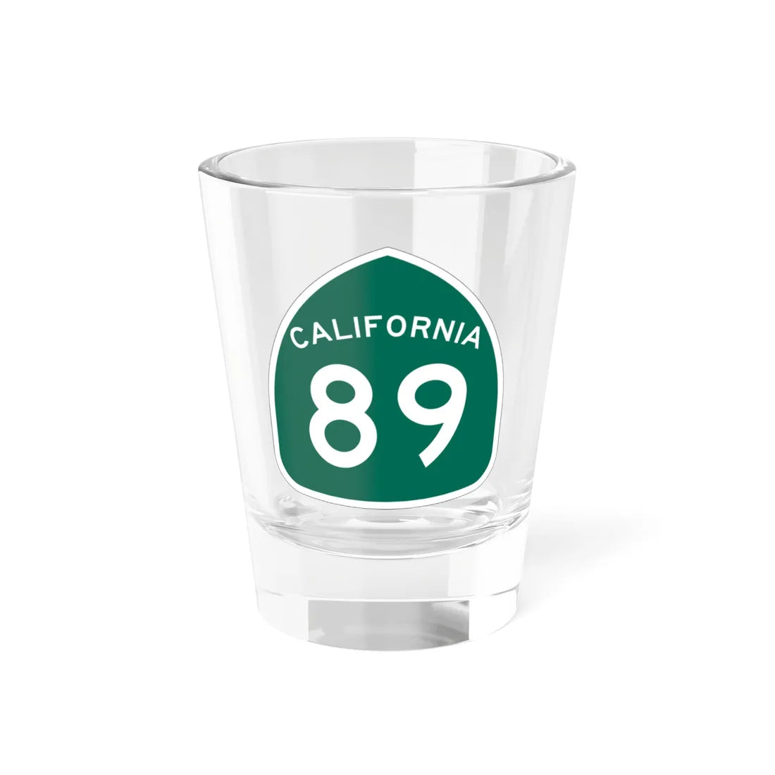 California 89 (California) (Road Sign) Shot Glass 1.5oz 1.5oz - Go Mug Yourself