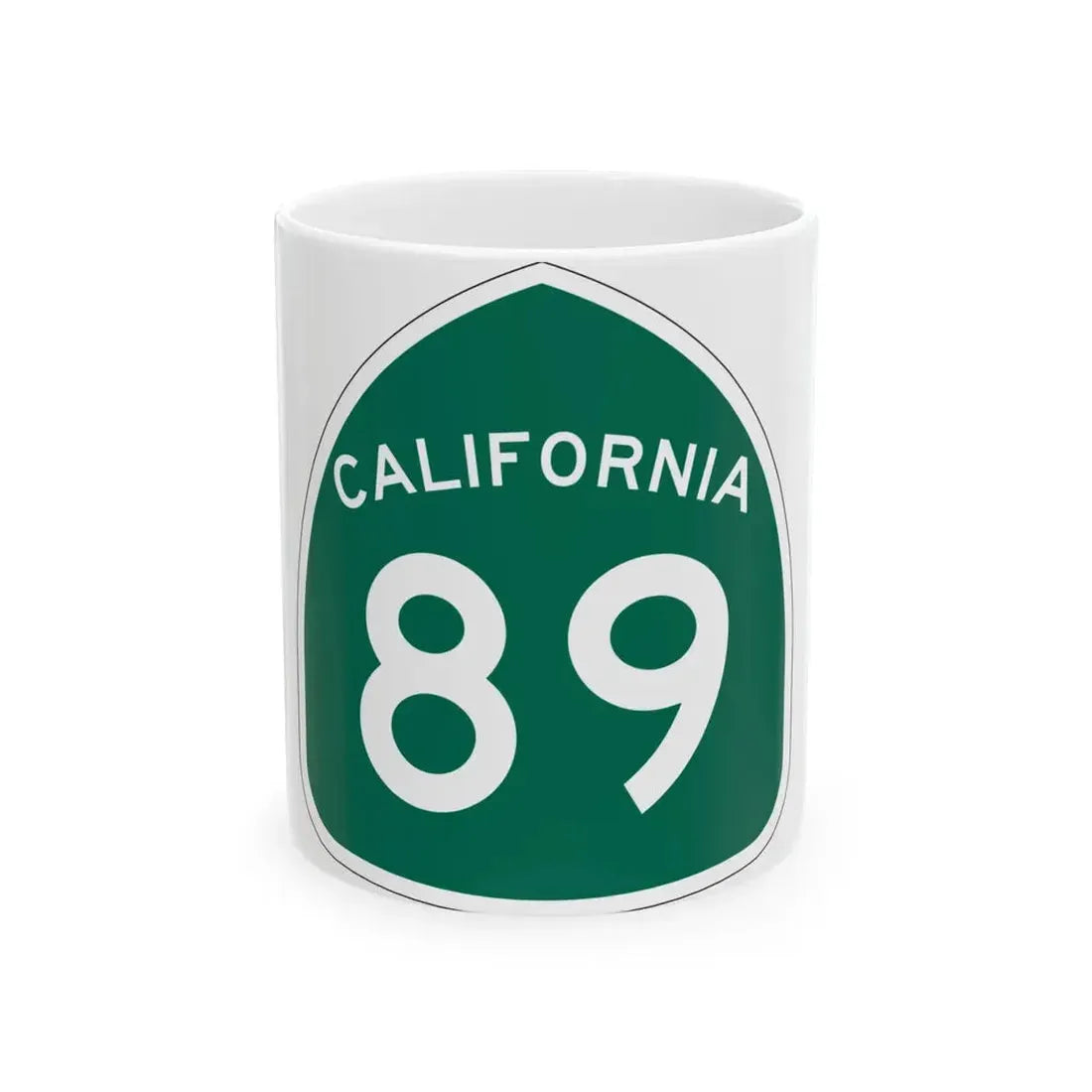 California 89 (California) (Road Sign) White Coffee Mug 11oz - Go Mug Yourself