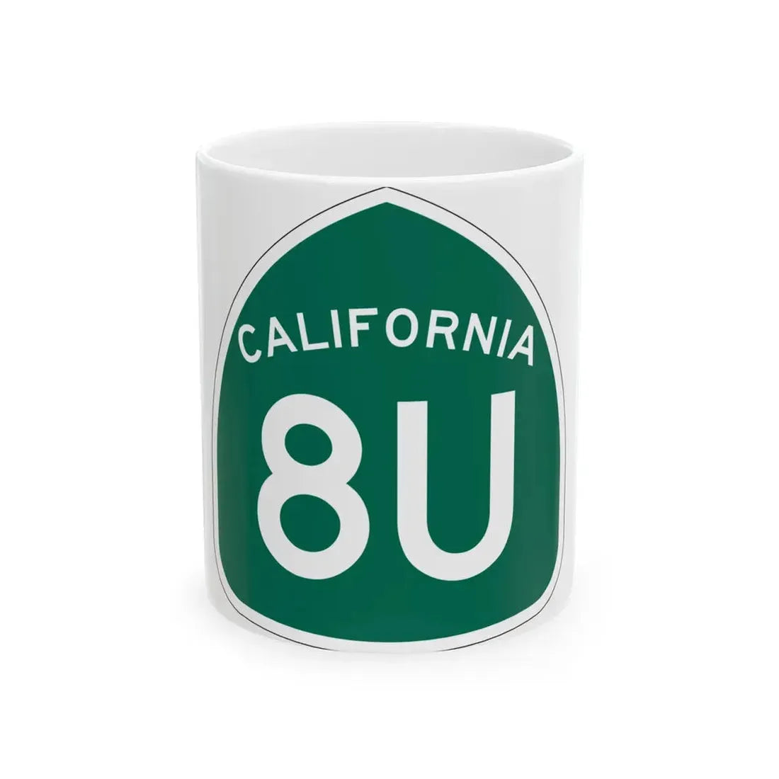 California 8U (California) (Road Sign) White Coffee Mug 11oz - Go Mug Yourself