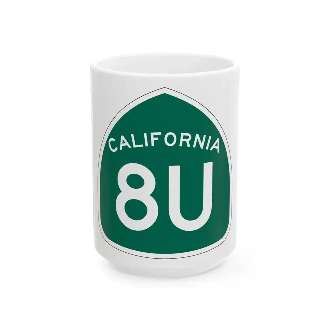California 8U (California) (Road Sign) White Coffee Mug 15oz - Go Mug Yourself