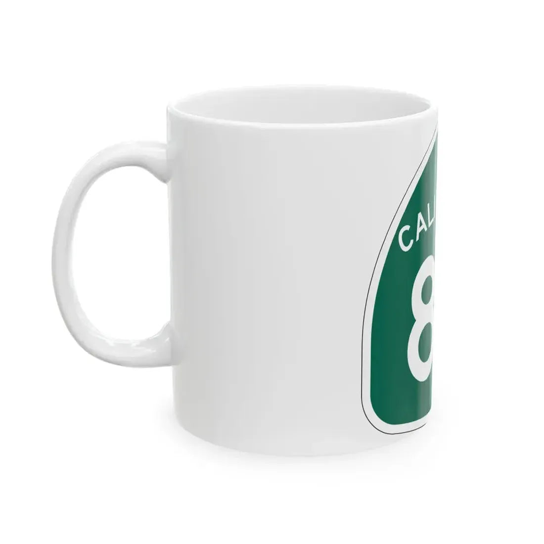 California 8U (California) (Road Sign) White Coffee Mug - Go Mug Yourself