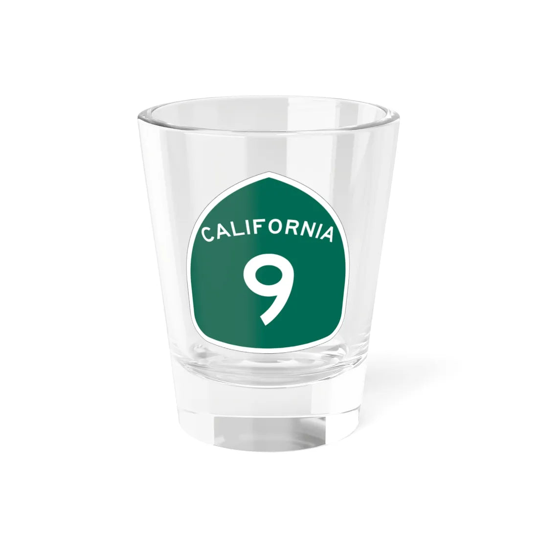 California 9 (California) (Road Sign) Shot Glass 1.5oz 1.5oz - Go Mug Yourself