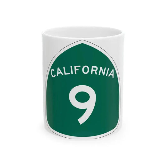 California 9 (California) (Road Sign) White Coffee Mug 11oz - Go Mug Yourself
