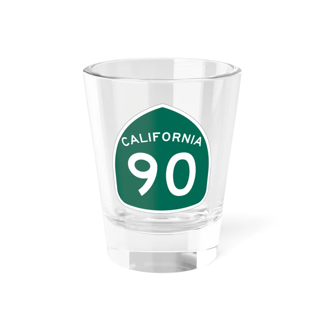 California 90 (California) (Road Sign) Shot Glass 1.5oz 1.5oz - Go Mug Yourself