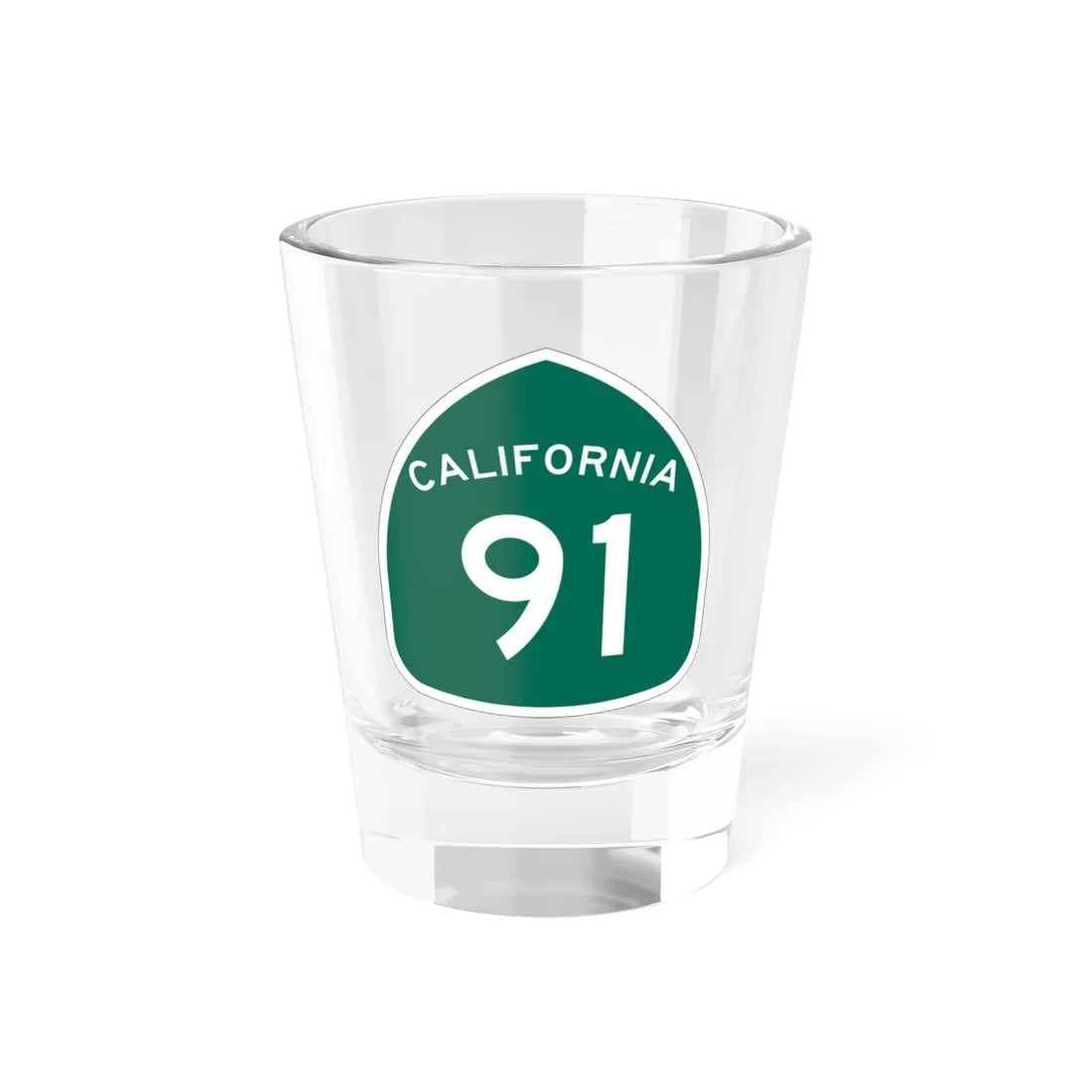 California 91 (California) (Road Sign) Shot Glass 1.5oz 1.5oz - Go Mug Yourself
