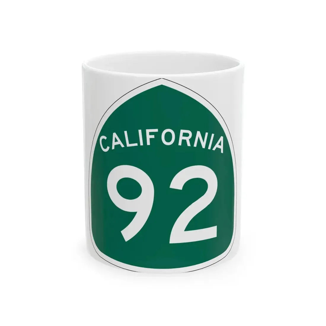 California 92 (California) (Road Sign) White Coffee Mug 11oz - Go Mug Yourself