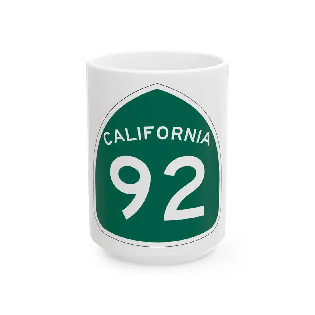 California 92 (California) (Road Sign) White Coffee Mug 15oz - Go Mug Yourself