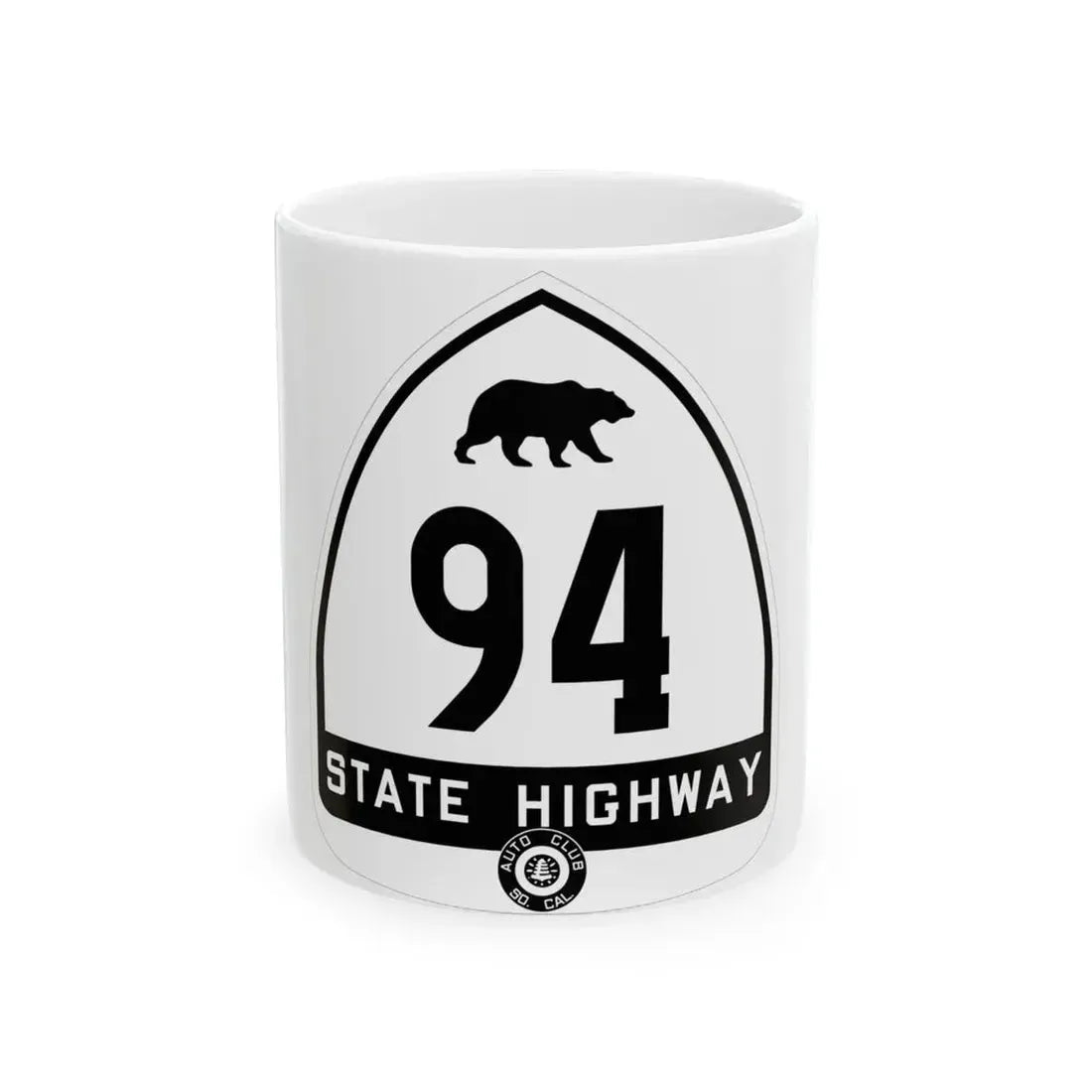 California 94 1934 S (California) (Road Sign) White Coffee Mug 11oz - Go Mug Yourself
