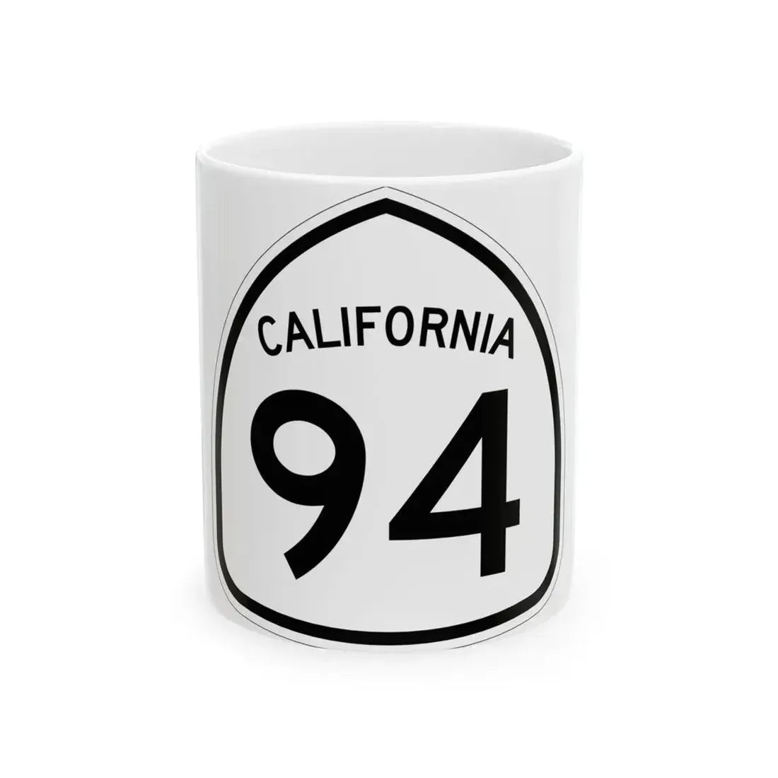 California 94 1957 (California) (Road Sign) White Coffee Mug 11oz - Go Mug Yourself