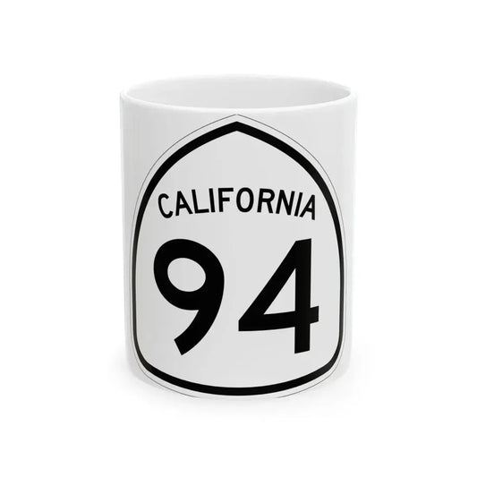 California 94 1957 (California) (Road Sign) White Coffee Mug 11oz - Go Mug Yourself