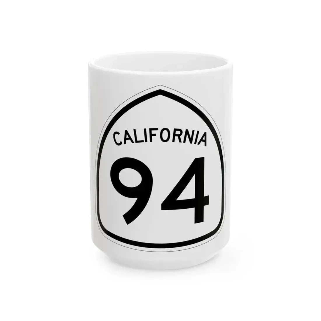 California 94 1957 (California) (Road Sign) White Coffee Mug 15oz - Go Mug Yourself