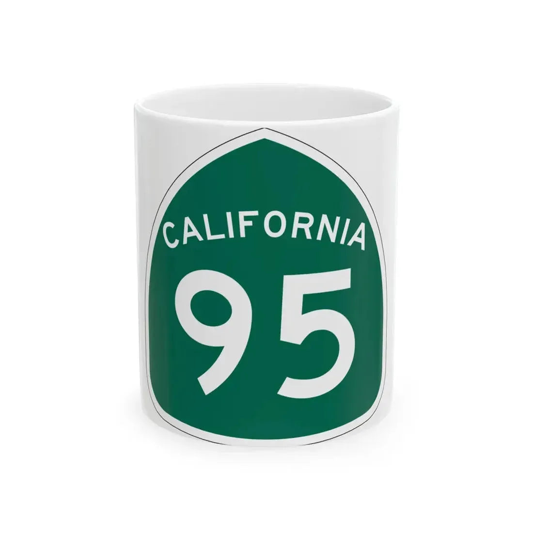 California 95 (California) (Road Sign) White Coffee Mug 11oz - Go Mug Yourself