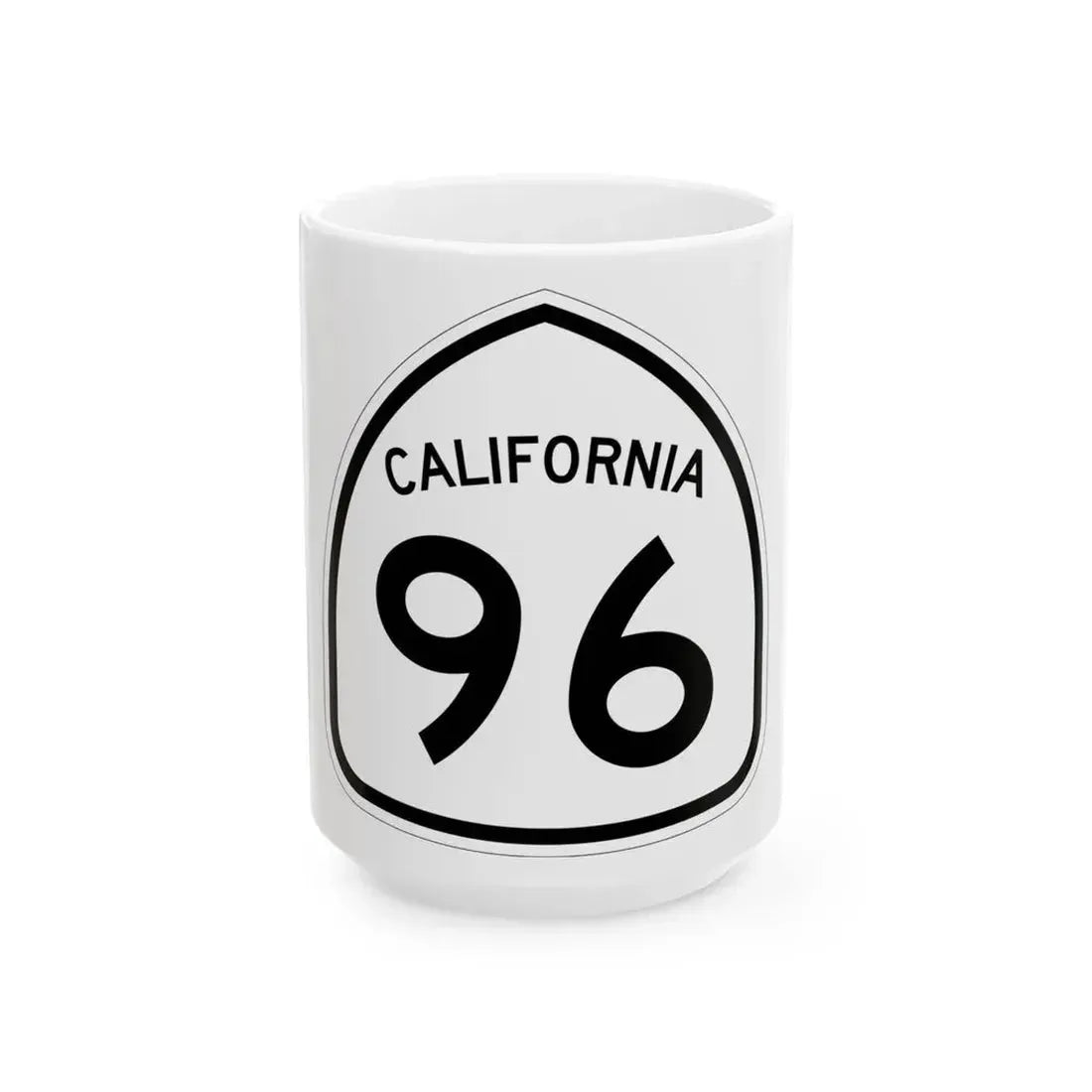 California 96 1957 (California) (Road Sign) White Coffee Mug 15oz - Go Mug Yourself