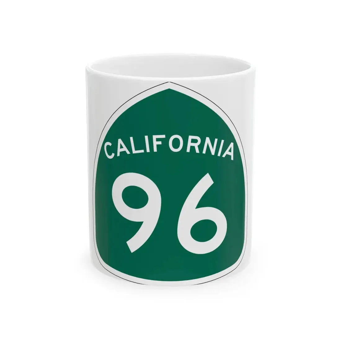 California 96 (California) (Road Sign) White Coffee Mug 11oz - Go Mug Yourself
