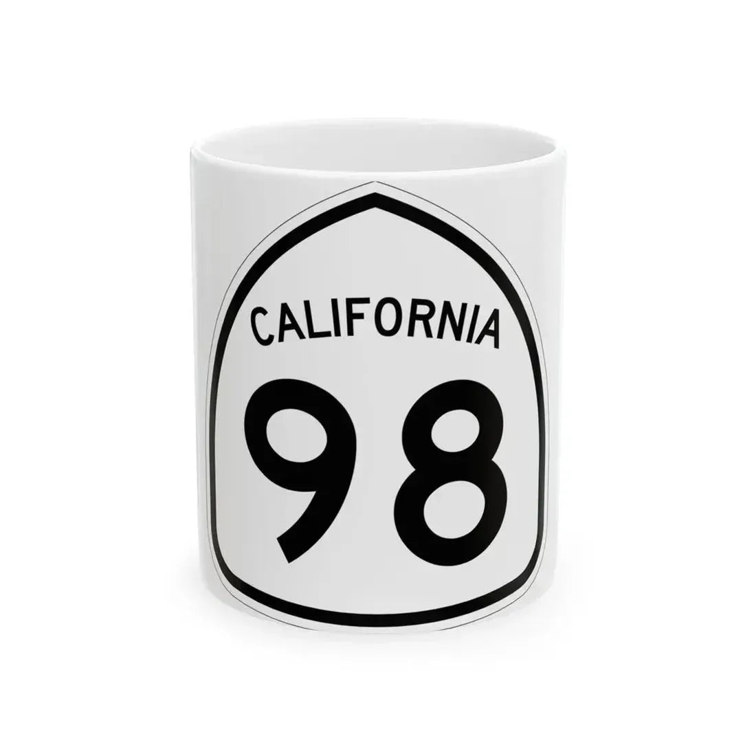 California 98 1957 (California) (Road Sign) White Coffee Mug 11oz - Go Mug Yourself