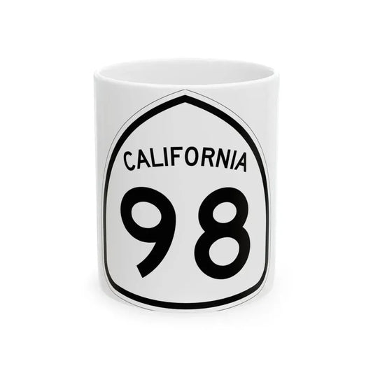 California 98 1957 (California) (Road Sign) White Coffee Mug 11oz - Go Mug Yourself