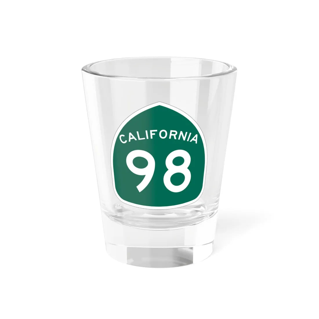 California 98 (California) (Road Sign) Shot Glass 1.5oz 1.5oz - Go Mug Yourself