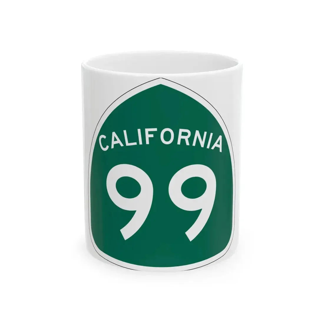 California 99 (California) (Road Sign) White Coffee Mug 11oz - Go Mug Yourself