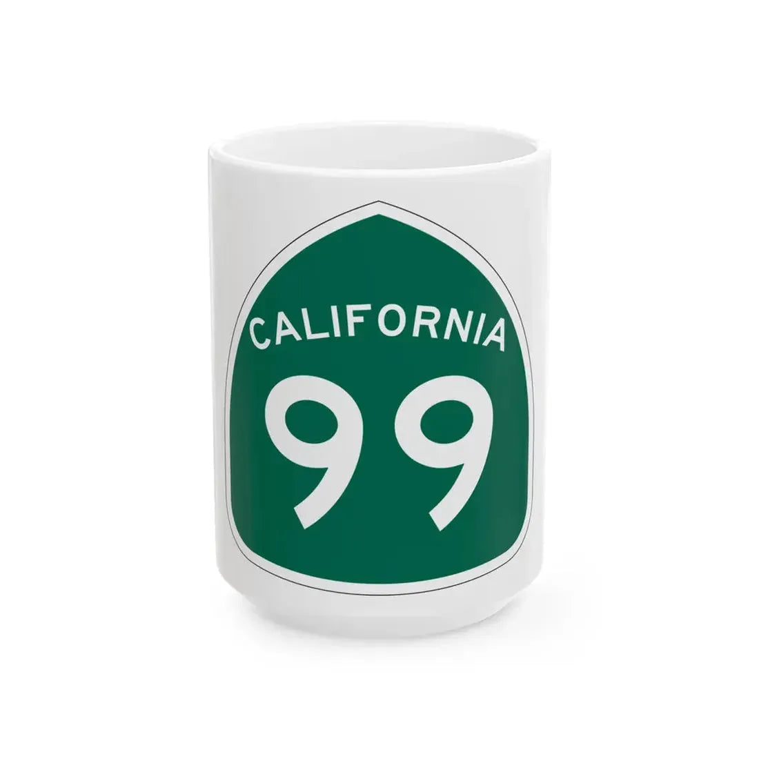 California 99 (California) (Road Sign) White Coffee Mug - Go Mug Yourself