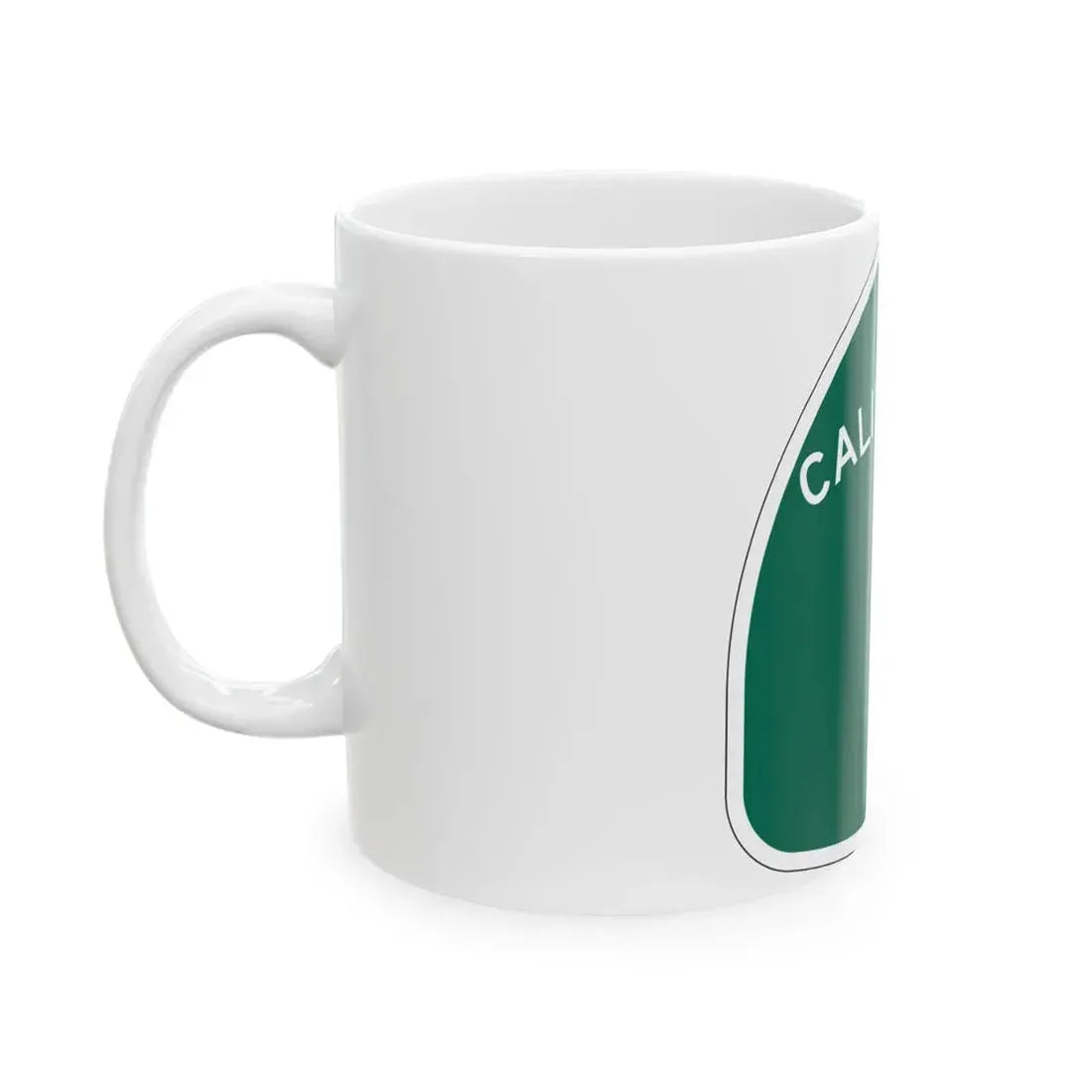 California blank (California) (Road Sign) White Coffee Mug - Go Mug Yourself