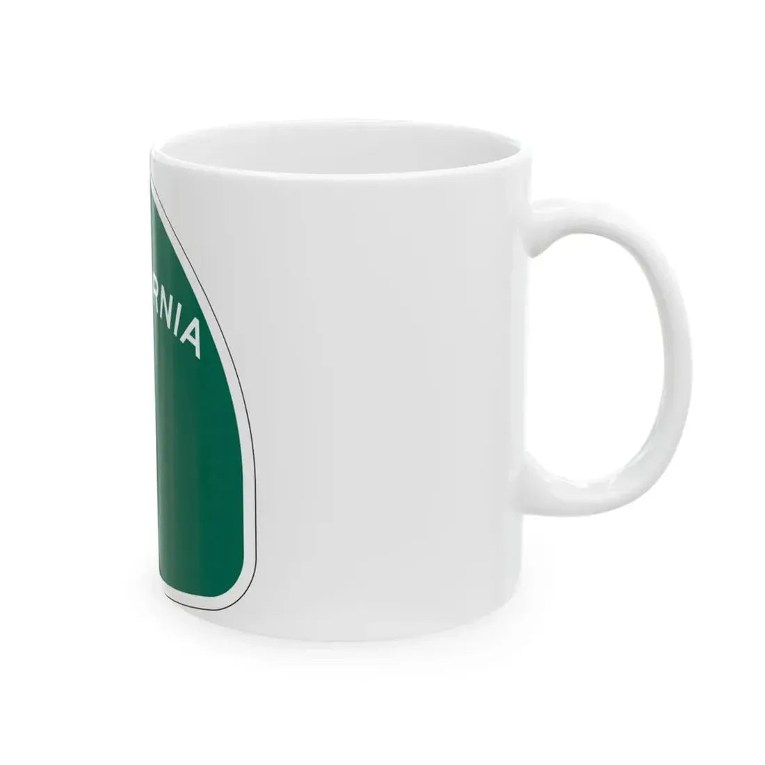 California blank (California) (Road Sign) White Coffee Mug - Go Mug Yourself