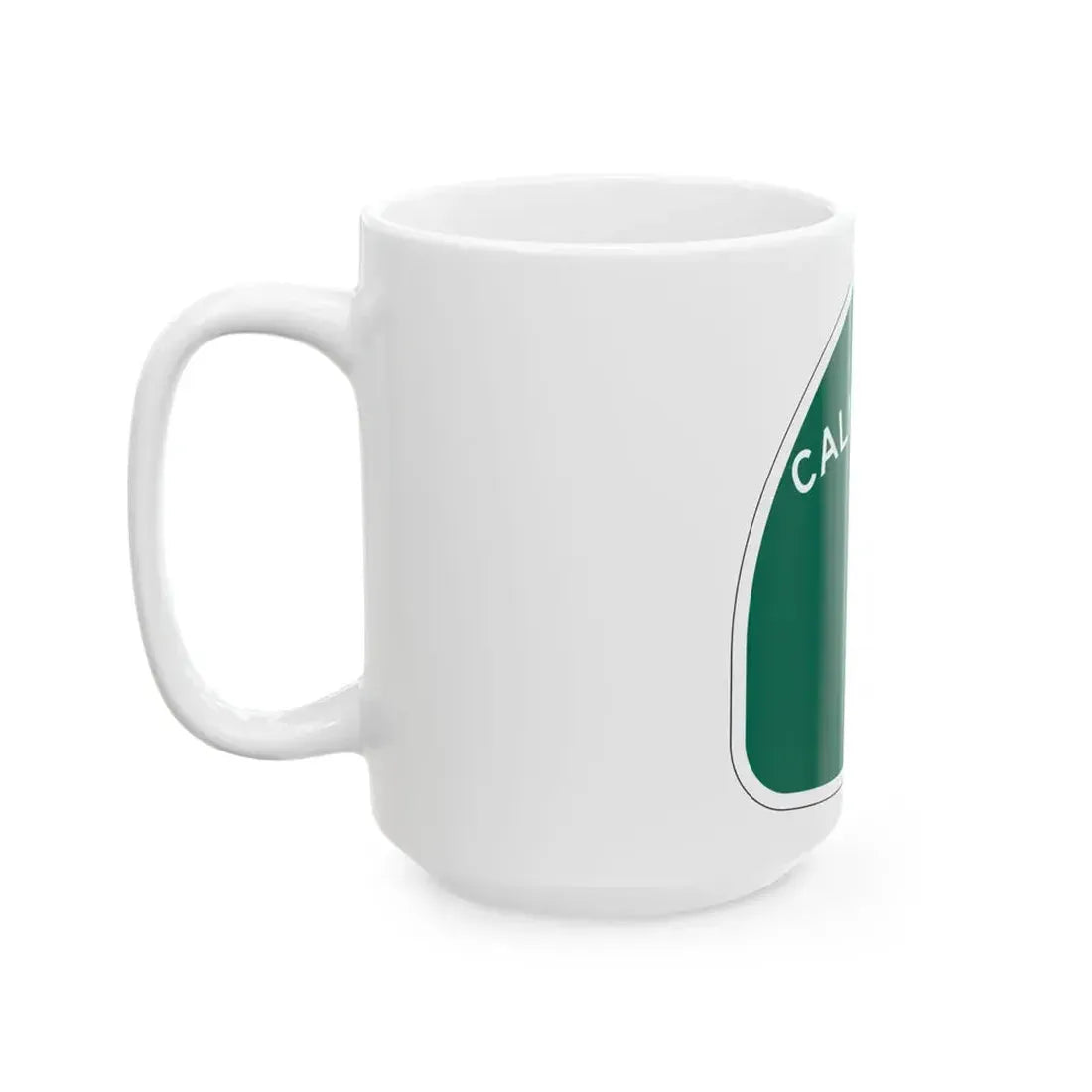 California blank (California) (Road Sign) White Coffee Mug - Go Mug Yourself