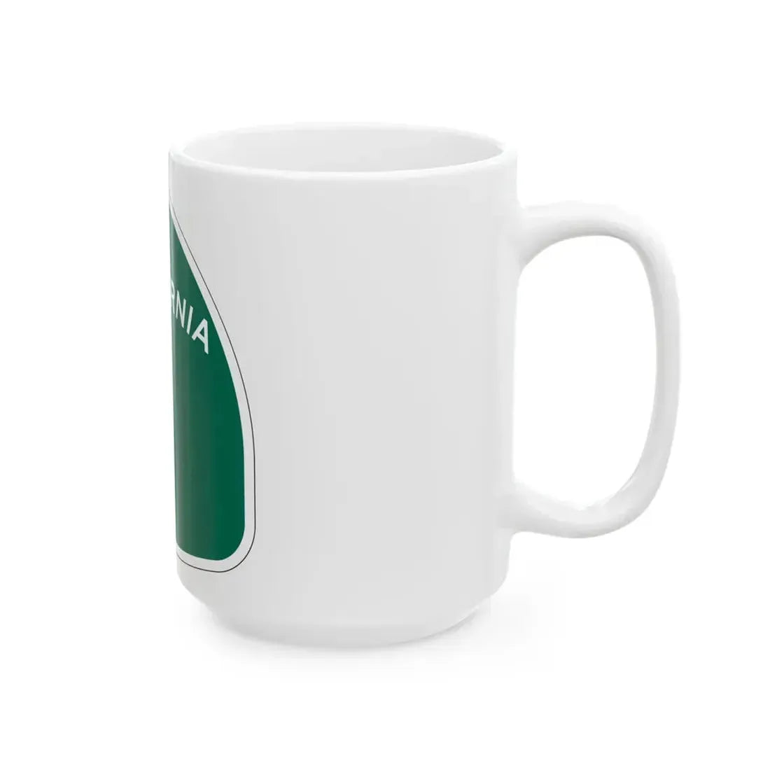 California blank (California) (Road Sign) White Coffee Mug - Go Mug Yourself