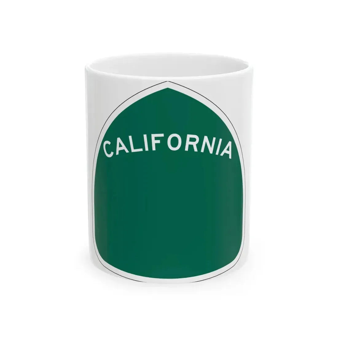 California blank (California) (Road Sign) White Coffee Mug - Go Mug Yourself