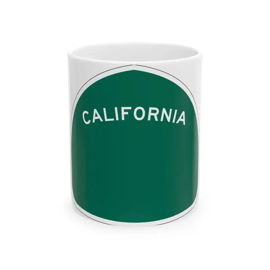 California blank wide (California) (Road Sign) White Coffee Mug 11oz - Go Mug Yourself