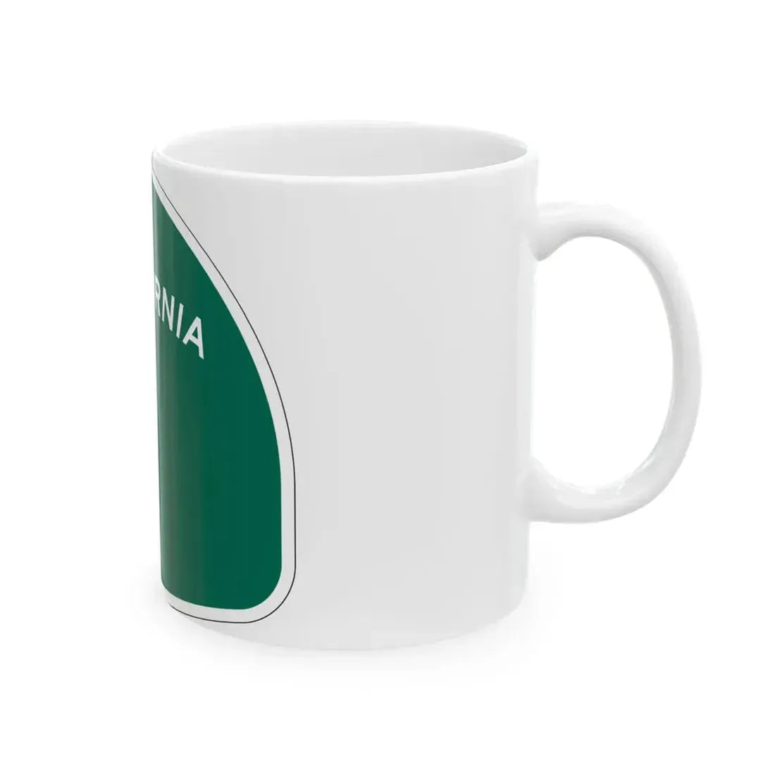 California blank wide (California) (Road Sign) White Coffee Mug - Go Mug Yourself