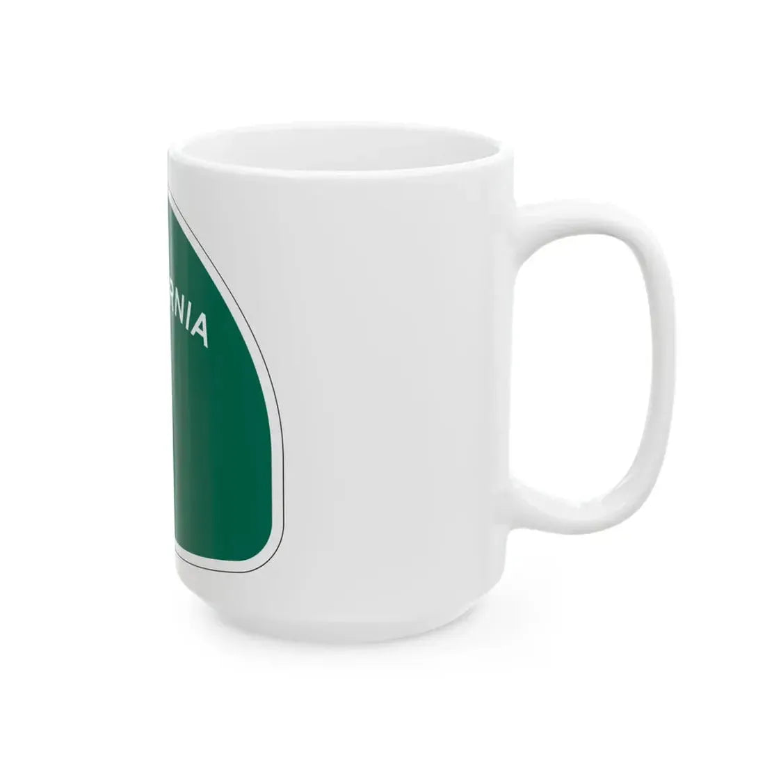 California blank wide (California) (Road Sign) White Coffee Mug - Go Mug Yourself