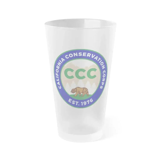 California Conservation Corps - Frosted Pint Glass 16oz 16oz Frosted - Go Mug Yourself