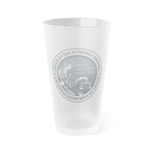 California Department of Justice - Frosted Pint Glass 16oz 16oz Frosted - Go Mug Yourself