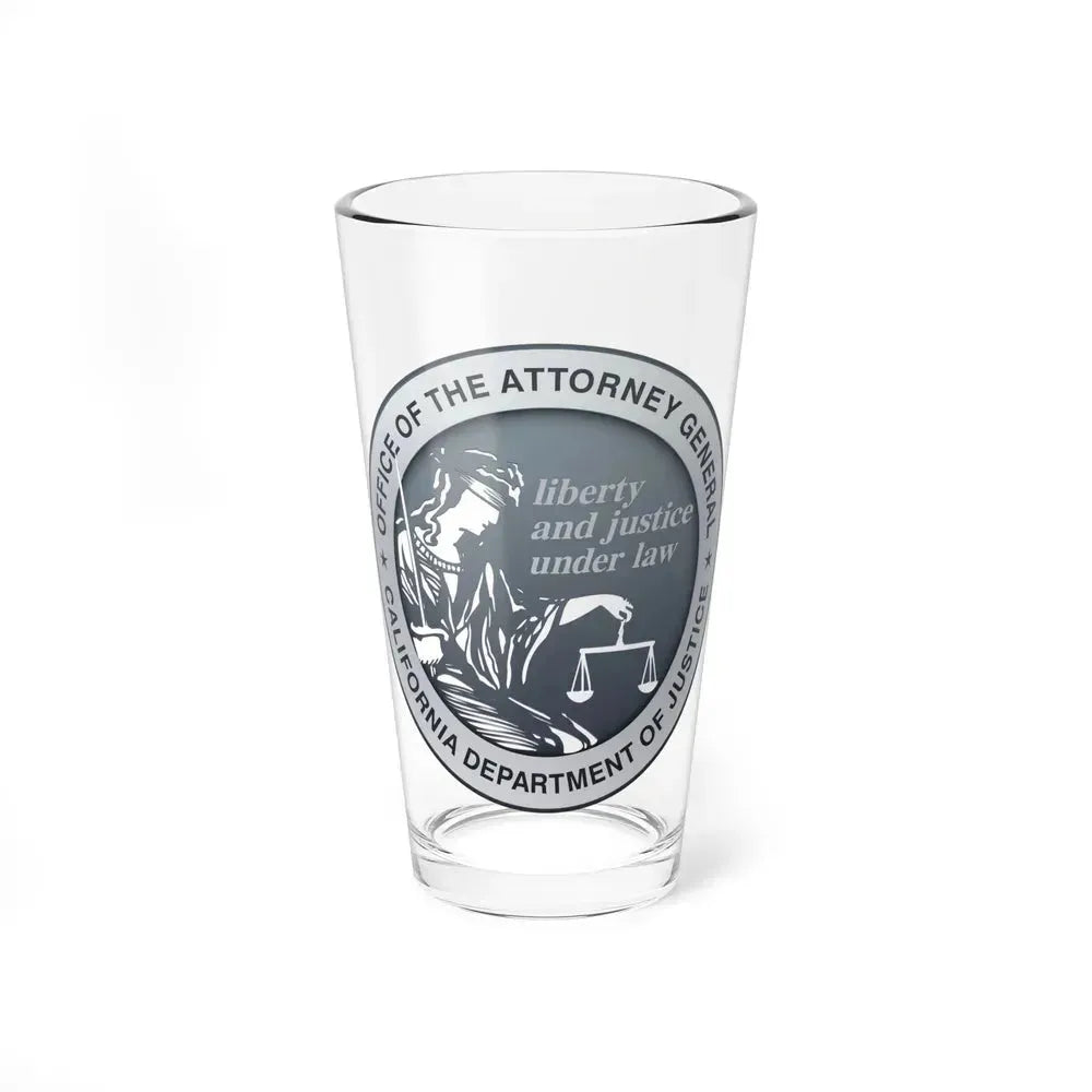 California Department of Justice - Pint Glass 16oz 16oz - Go Mug Yourself