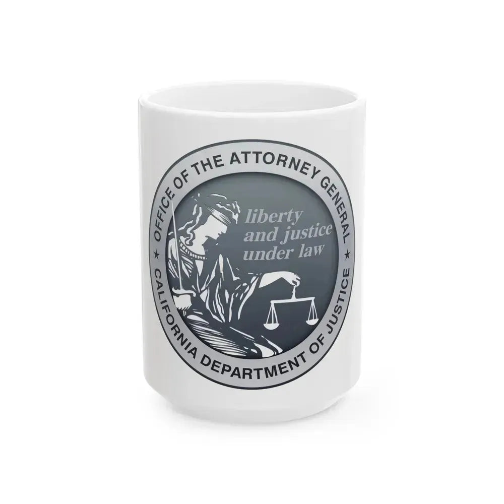 California Department of Justice - White Coffee Mug 15oz - Go Mug Yourself