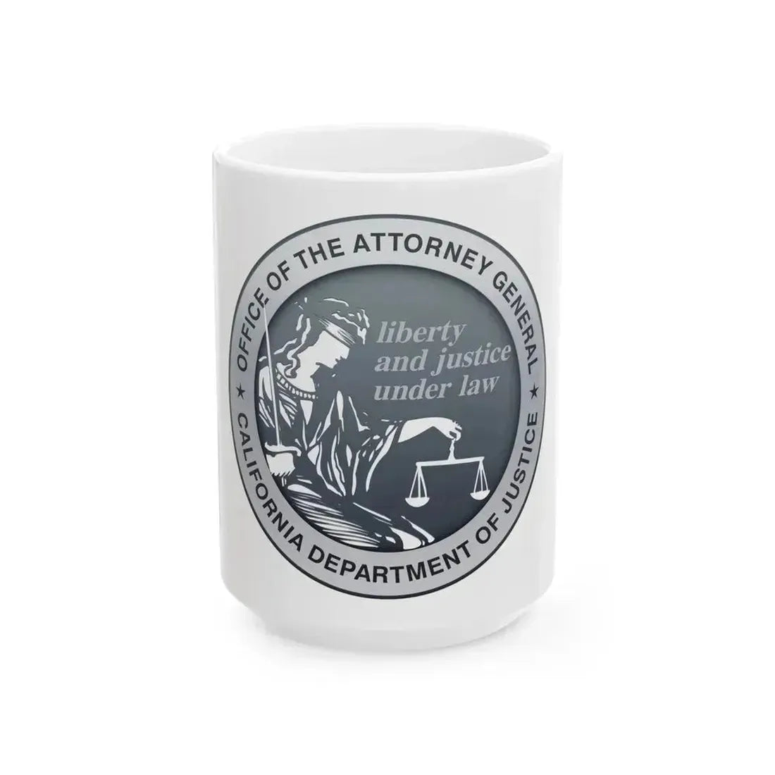 California Department of Justice - White Coffee Mug 15oz - Go Mug Yourself