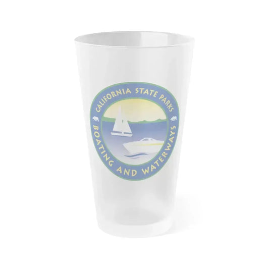 California Division of Boating and Waterways - Frosted Pint Glass 16oz 16oz Frosted - Go Mug Yourself