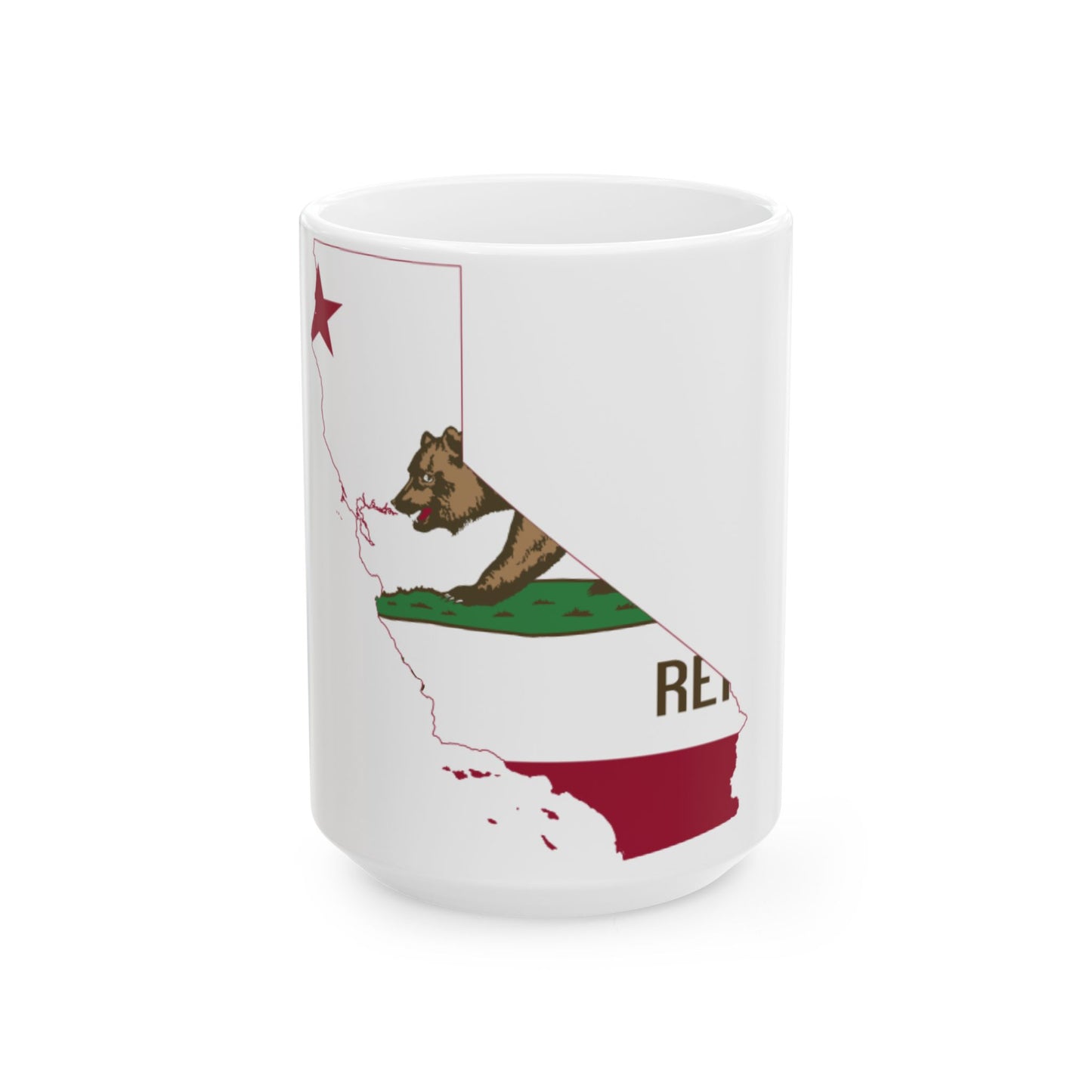 California Flagmap (United States) White Coffee Mug-15oz-Go Mug Yourself
