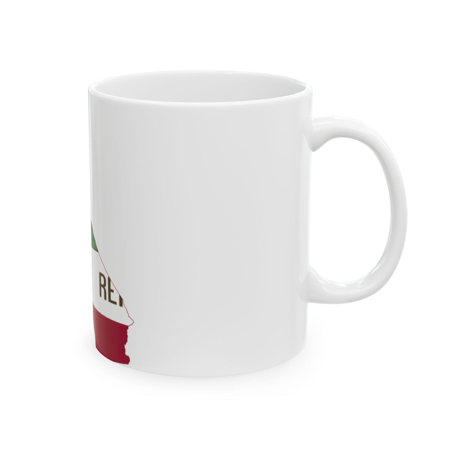 California Flagmap (United States) White Coffee Mug-Go Mug Yourself