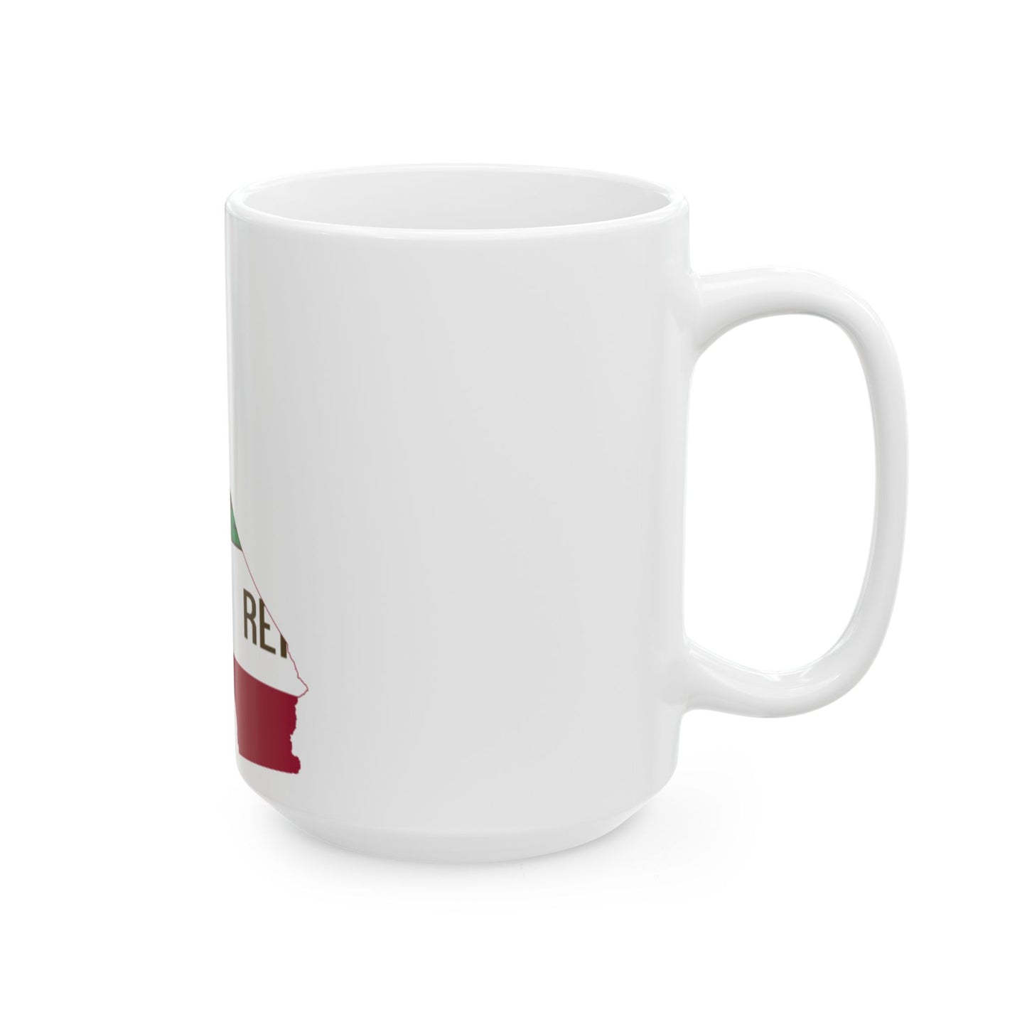 California Flagmap (United States) White Coffee Mug-Go Mug Yourself