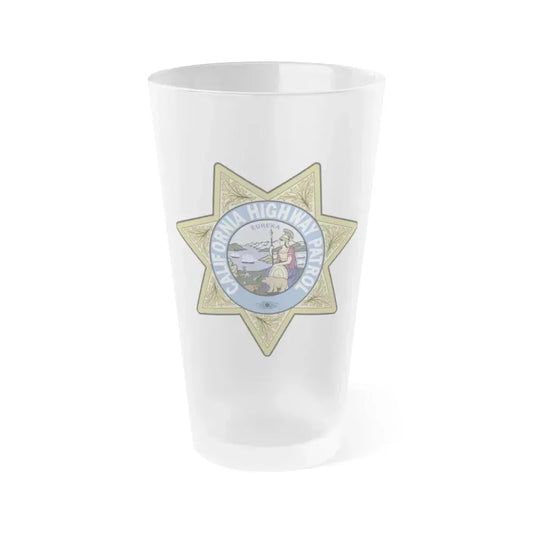 California Highway Patrol 2 - Frosted Pint Glass 16oz 16oz Frosted - Go Mug Yourself