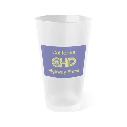 California Highway Patrol Flag - Frosted Pint Glass 16oz 16oz Frosted - Go Mug Yourself