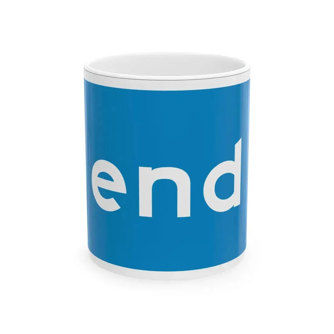 California scenic end (California) (Road Sign) White Coffee Mug 11oz - Go Mug Yourself