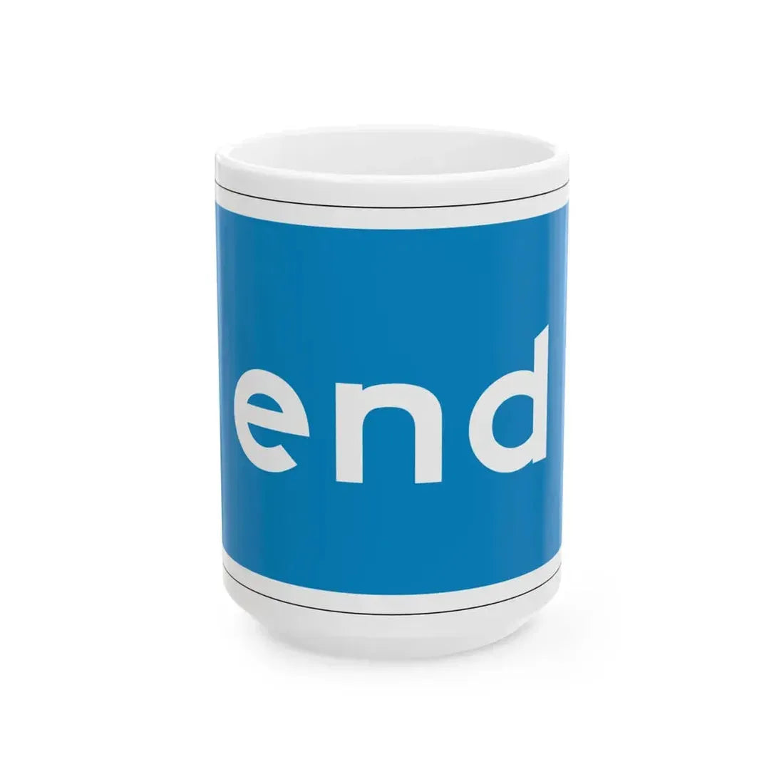 California scenic end (California) (Road Sign) White Coffee Mug 15oz - Go Mug Yourself