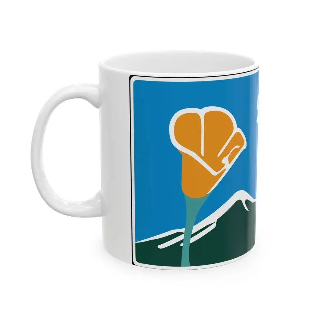 California Scenic Large (California) (Road Sign) White Coffee Mug - Go Mug Yourself