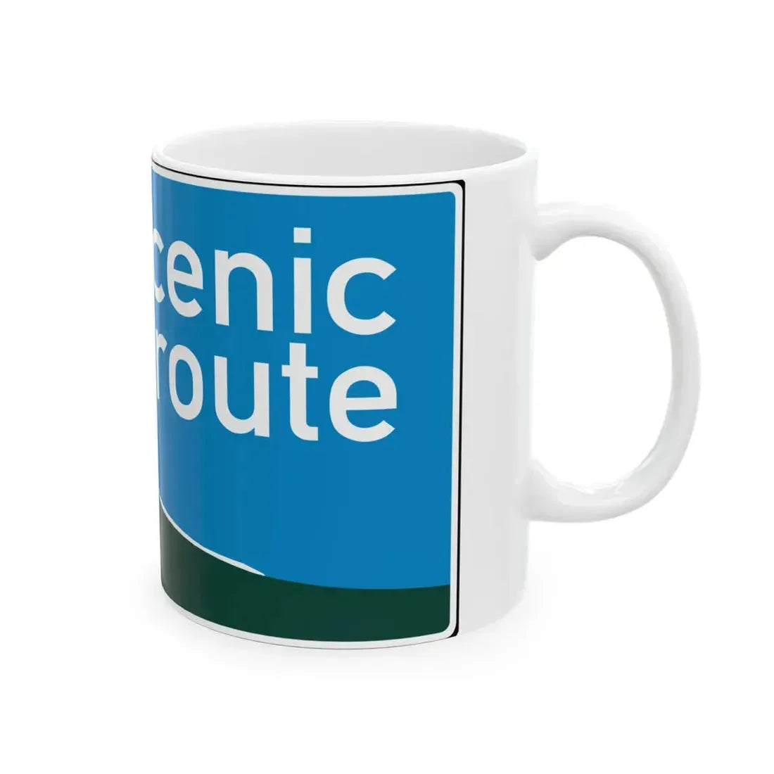 California Scenic Large (California) (Road Sign) White Coffee Mug - Go Mug Yourself