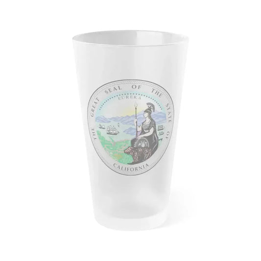 California State Seal - Frosted Pint Glass 16oz 16oz Frosted - Go Mug Yourself