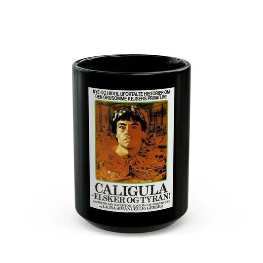 CALIGULA THE UNTOLD STORY (DANISH) 1982 Movie Poster - Black Coffee Mug 15oz - Go Mug Yourself